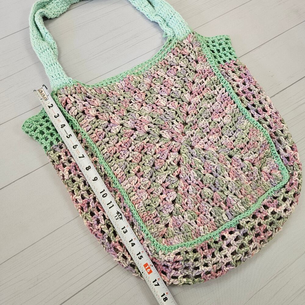 Crochet Shoulder Bag Tote Handmade Boho Cottagecore - Picture 4 of 4